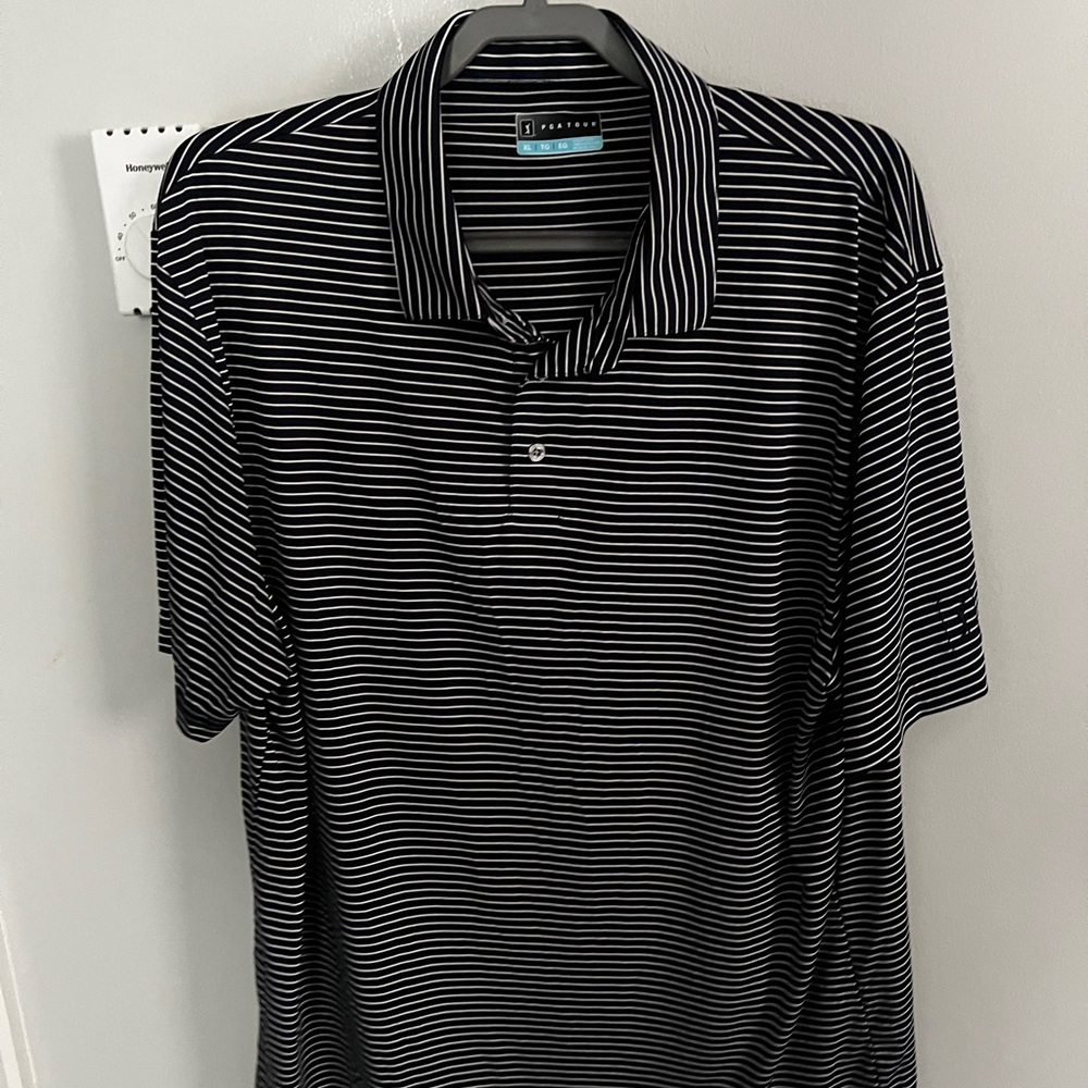 PGA Tour Golf Polo - Men’s XL - Navy/White